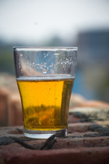 yellow drink of happiness in a glass, Bear Mug 