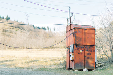 Landfills and construction waste in nature. Environmental problems and pollution.