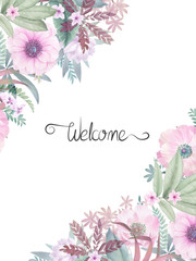 Elegant watercolor hand painted flower