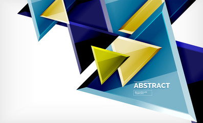 Tech futuristic geometric 3d shapes, minimal abstract background