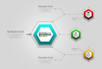 Infographics Business Template concept with 4 options