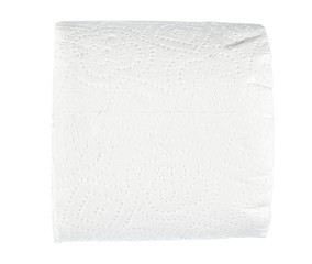 toilet paper on white background