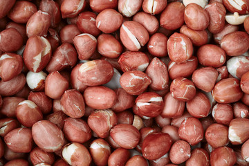 Peanuts close up top view