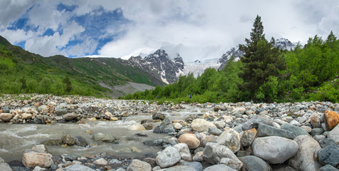 Georgian mountains nature landscape, Svaneti