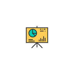 presentation icon line design. Business icon vector design