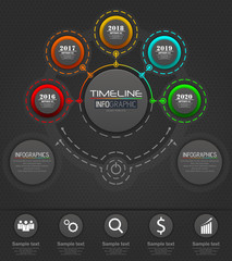Infographics Business Template concept with 5 options