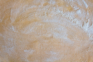 Dough and flour. Background. Texture.