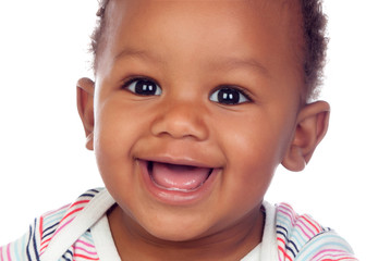 Funny and happy african baby