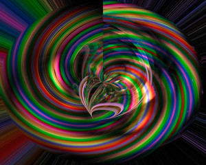 abstract digital fractal, fantasy design