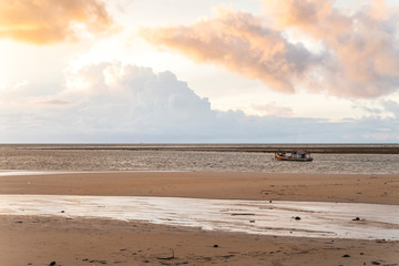 Beautiful sunset in Phuket sea southern of Thailand