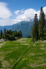 Obraz premium View of Caucasian mountains