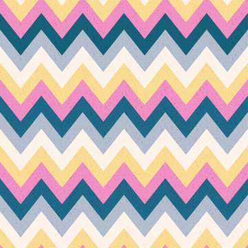 Abstract Vintage Noisy Textured colorful Zig Zag Striped Background Stock Vector - Vector