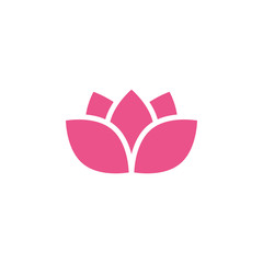 Pink lotus icon design template vector isolated