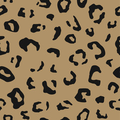 vector seamless background pattern with funny baby leopard spots for fabric, textile