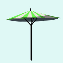 Beach umbrella illustration - vector