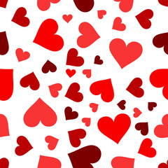 Hearts. Heart seamless pattern. Colorful hearts. Packaging design for gift wrap. Abstract geometric modern background. Vector illustration. Art deco style