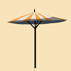 Beach umbrella illustration - vector