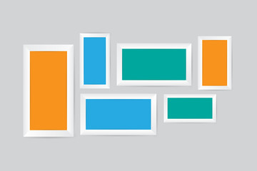 set of colorful frames