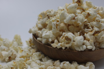 Pop Corn on White Background