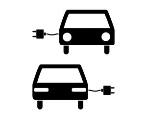 Elektroauto auf weiß