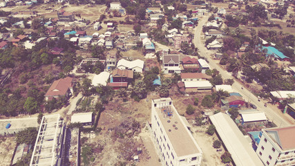 SIEM REAP, CAMBODIA. 2019 Mar 21st. Aerial View of Siem Reap Town.