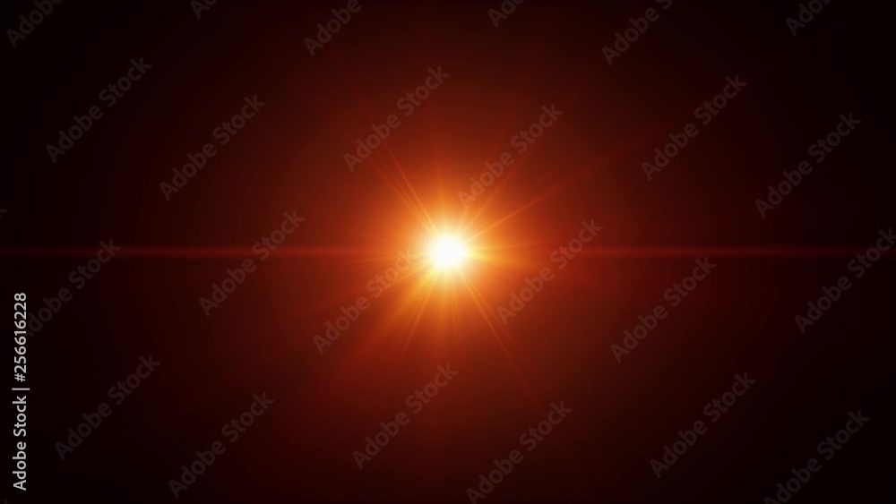 Aufkleber 4k sunshine burst light background loop/ animation of beautiful loop of sunshine light lens flare bu