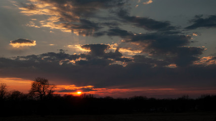 Sunset in the country