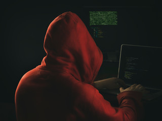 dark web hooded  hacker