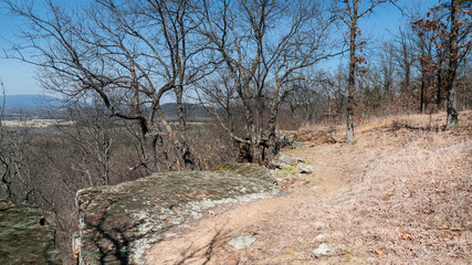 Path on the mountain in a public park, eastern Oklahoma