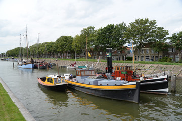 Fototapeta na wymiar Boote in Hoorn, Holland