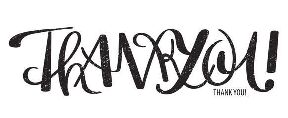 THANK YOU! brush calligraphy banner