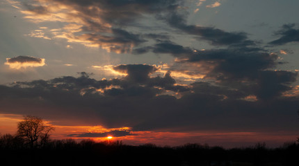 Spring sunset in Oklahoma