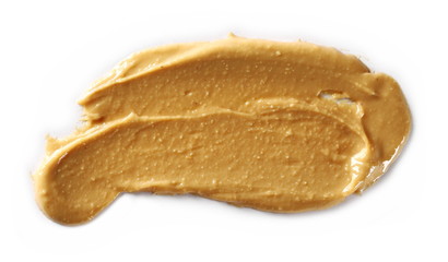 Peanut butter isolated on white background, isolated on white background