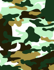Diseño de camuflaje en tonos verdes. © yaninaamira