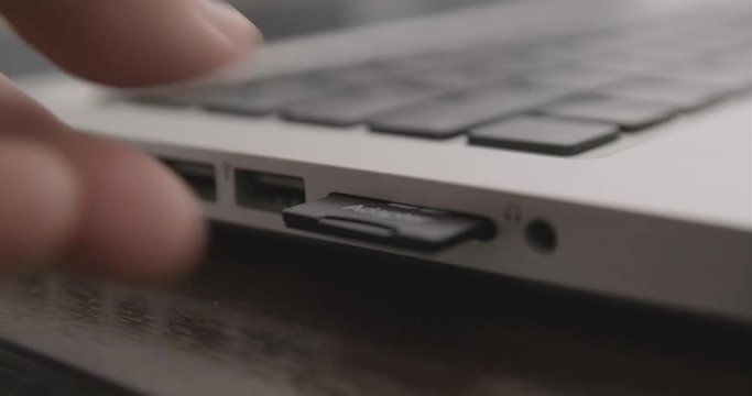 Plugging in an SD Card in to a laptop
