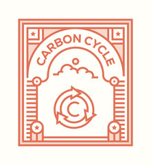 CARBON CYCLE ICON CONCEPT