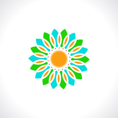 Mandala round ornament vector image