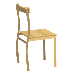 brown chair, with back