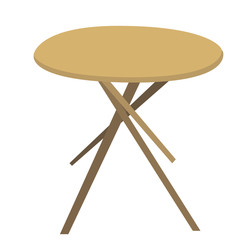 vector, isolated, round brown table