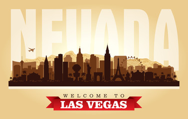 Las Vegas Nevada city skyline vector silhouette © yurkaimmortal