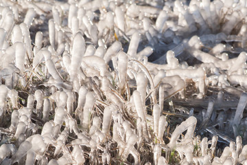 The result of freezing rain.