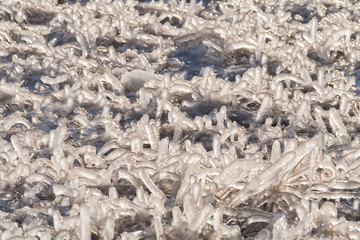 The result of freezing rain.
