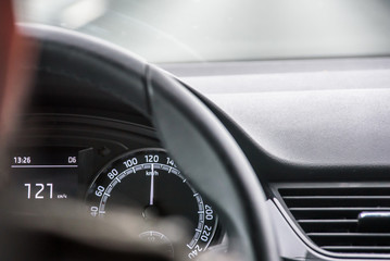 Driving car over speed