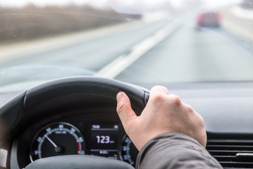 Driving car over speed