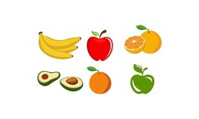 fresh fruits vector 3d