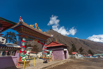 Fototapeta premium エベレスト街道 タンボチェ僧院 ヒマラヤ山脈 Himalaya Nepal