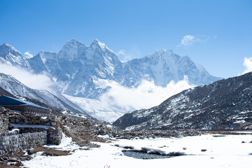 ヒマラヤ山脈 ペリチェからの眺望 Himalaya Lobuche Pheriche