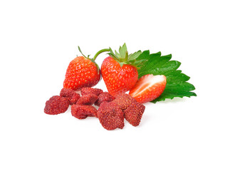 strawberry fruit on white background
