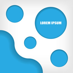 abstract 3D background, on blue background, vector illustration - Vector
