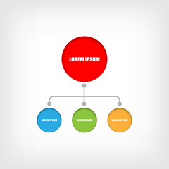 Abstract infographics full color template. - Vector